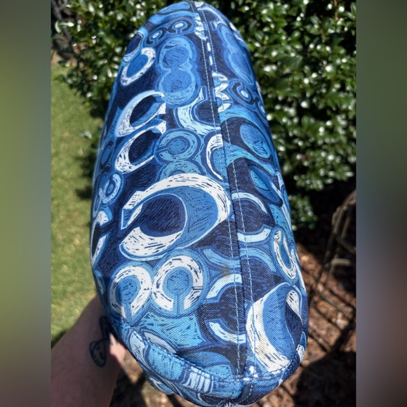 Coach Poppy Appliqué Glam Blue EUC - Picture 9 of 12